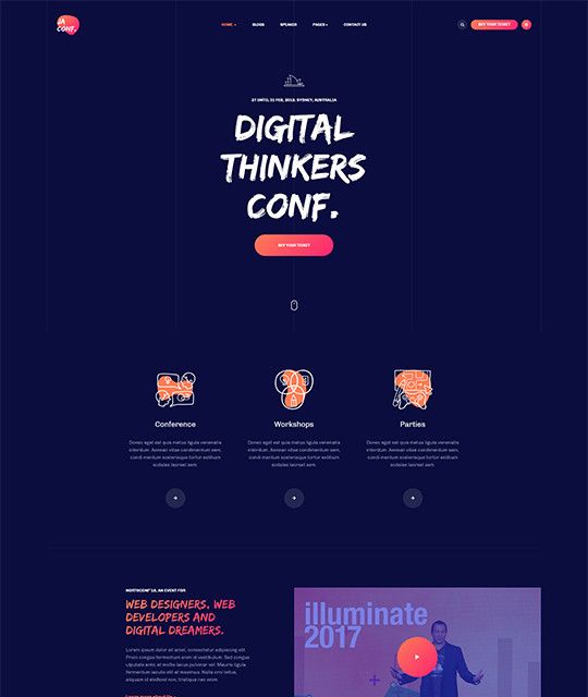 JA ConfJA Conf is Creative and Modern Joomla template for Event and Conference website designed by JoomlArt. The template fully supports JomSocial to build beautiful social, community system on your Joomla site.